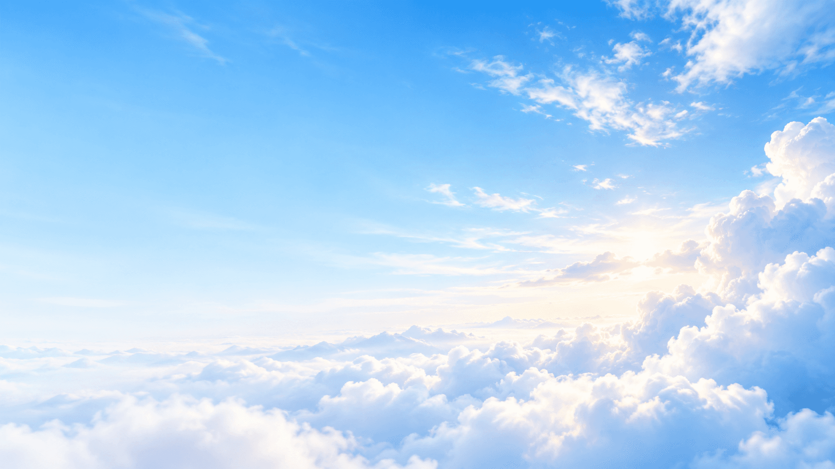 Cielo azzurro sopra le nuvole